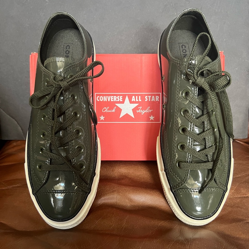Converse Green Athletic Shoes Canvas Low-Top - Picture 6 of 8
